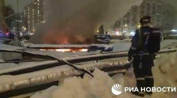 На стройке метро "Новаторская" произошел пожар