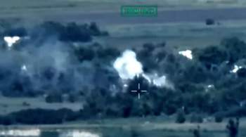Минобороны показало кадры уничтожения опорного пункта ВСУ ударными дронами