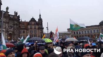 Жители Дрездена вышли на митинг против поставок оружия Киеву
