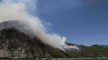 Очевидцы увидели дым от пожаров в Анталье за десятки километров