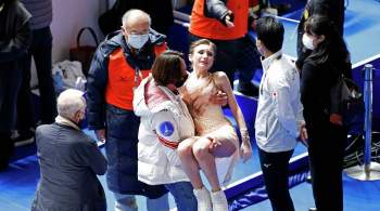 Опубликовано видео падения Усачевой, получившей травму на Гран-при Японии