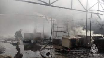 При пожаре на рынке в райцентре в Кабардино-Балкарии никто не пострадал 
