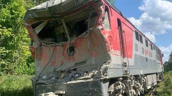 Появилось видео с места столкновения поезда и грузовика под Калугой 