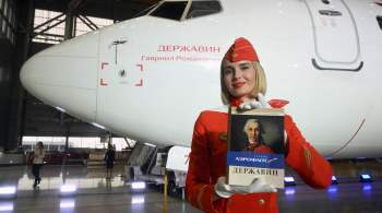 Самолету авиакомпании  Россия  присвоили имя поэта Державина 