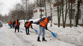 Горслужбы Москвы круглосуточно ликвидируют последствия сильного снегопада 