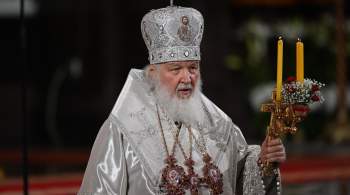 Патриарх Кирилл начал пасхальное богослужение в храме Христа Спасителя