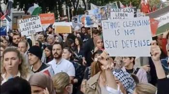 В Австрии сотни демонстрантов вышли на акцию в поддержку Палестины 