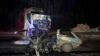 В Воронежской области  легковушка столкнулась с грузовиком 