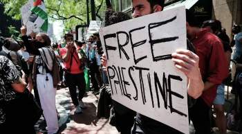 В Нью-Йорке проходит митинг в поддержку Палестины 