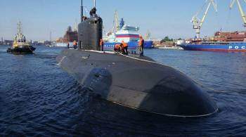 Подлодка  Волхов  провела пуск ракеты  Калибр  из подводного положения