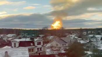 Опубликованы кадры с места взрыва на газопроводе в Ленинградской области