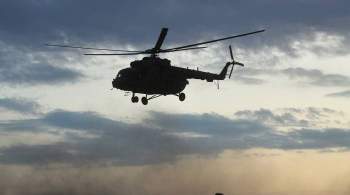 В Тюменской области вертолет вынужденно сел в болото