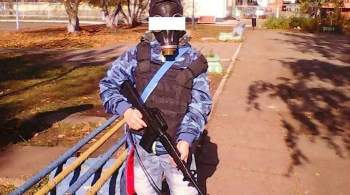 В Татарстане мальчик в камуфляже и с игрушечным автоматом пришел к школе