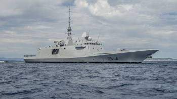 Российские военные следят за фрегатом  Овернь  в Черном море