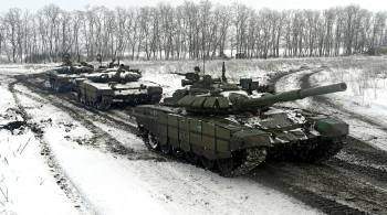 Опубликовано видео вывода российских танков после учений
