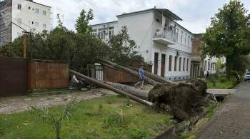 В Сухуме ураган снес крышу гостиницы
