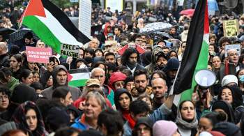 В Париже проходит акция в поддержку Палестины 