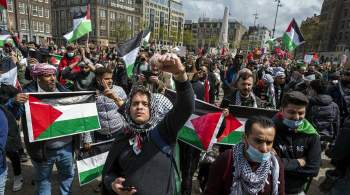 В Амстердаме проходит демонстрация в поддержку палестинского народа