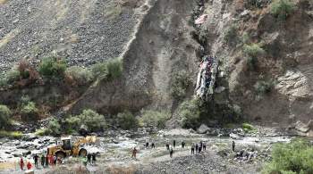 Число жертв падения автобуса в пропасть в Перу возросло до 33 человек