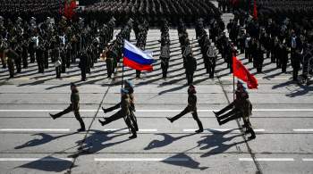 В Москве прошла пешая тренировка парада Победы с экипажами военной техники