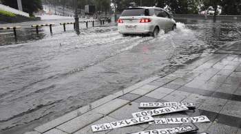 На затопленных улицах Владивостока десятки автомобилей  потеряли  номера 