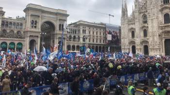 В Милане митингующие потребовали перестать вооружать Украину