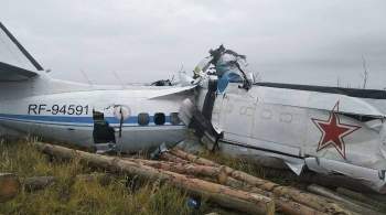 Опубликовано первое видео с места крушения самолета в Татарстане