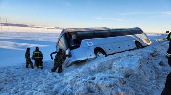 В Татарстане автобус с 40 пассажирами вылетел в кювет  