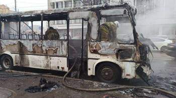 В Кирове на маршруте сгорел автобус
