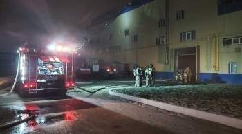 Пожар в цехе каменных моек в Ульяновске угрожает соседним зданиям