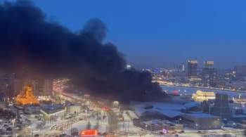 В Челябинске локализовали пожар в павильонах возле ТРК 