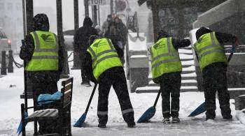 Последствия снегопада в Подмосковье убирают почти 17 тысяч дворников