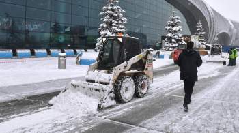Аэропорты Домодедово и Жуковский работают штатно на фоне метели 