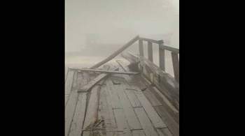 Появилось видео с места обрушения железнодорожного моста в Забайкалье