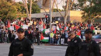 Сотни жителей Лос-Анджелеса вышли на пропалестинскую акцию 