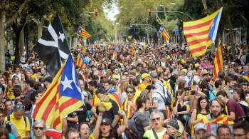 В Барселоне прошла многотысячная акция за независимость Каталонии 