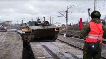 Возвращение российской военной техники после учений в Крыму попало на видео