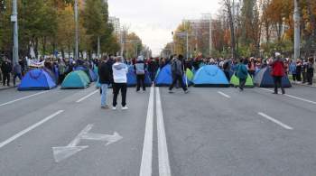 В Кишиневе протестующие пикетировали президентский дворец
