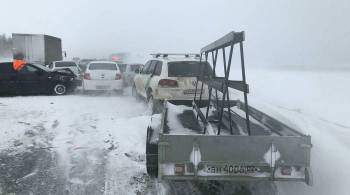 На федеральной трассе в Башкирии произошло второе массовое ДТП за сутки