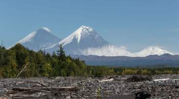 Вулкан Безымянный на Камчатке выбросил столб пепла